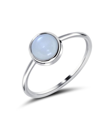 White Moonstone Silver Rings NSR-2465-WM